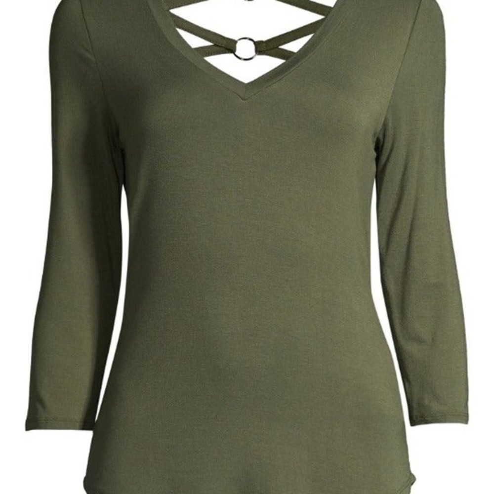Juniors' Size Small Double V T-Shirt